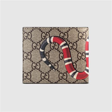 black gucci supreme wallet|Gucci snake wallet men's.